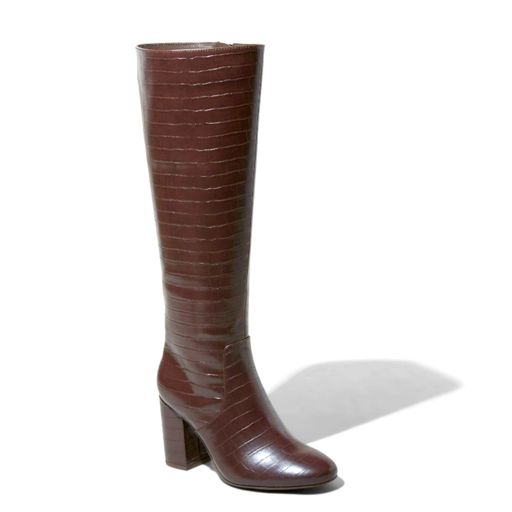 🍁CROCO KNEE BOOTS